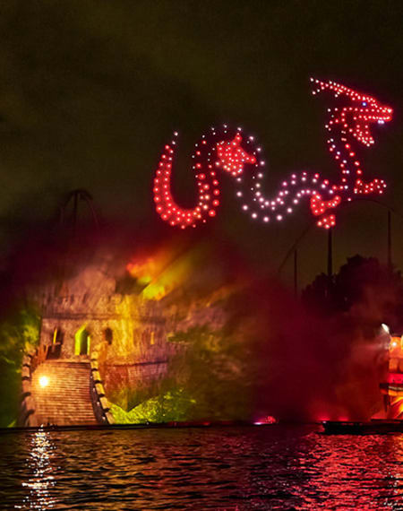 FiestAventura: Lights, water, fireworks… and a drone show!