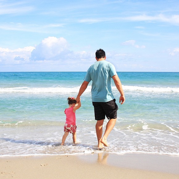 Father Daughter Beach