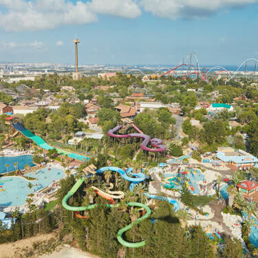 Fotografía aérea de PortAventura World.