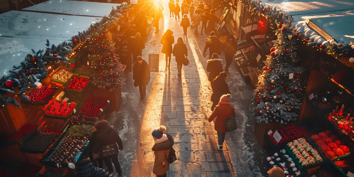 Imagen de un mercadillo de Navidad